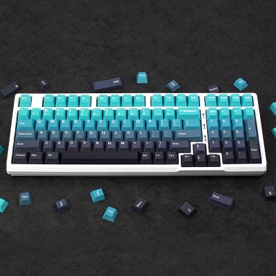 104+20 Gradient PBT Dye-subbed Keycaps Set Cherry Profile for Mechanical Gaming Keyboard